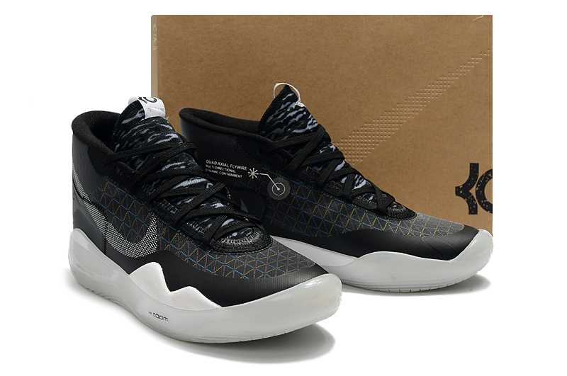 2019 Nike Kevin Durant 12 Black White Basketball Shoes